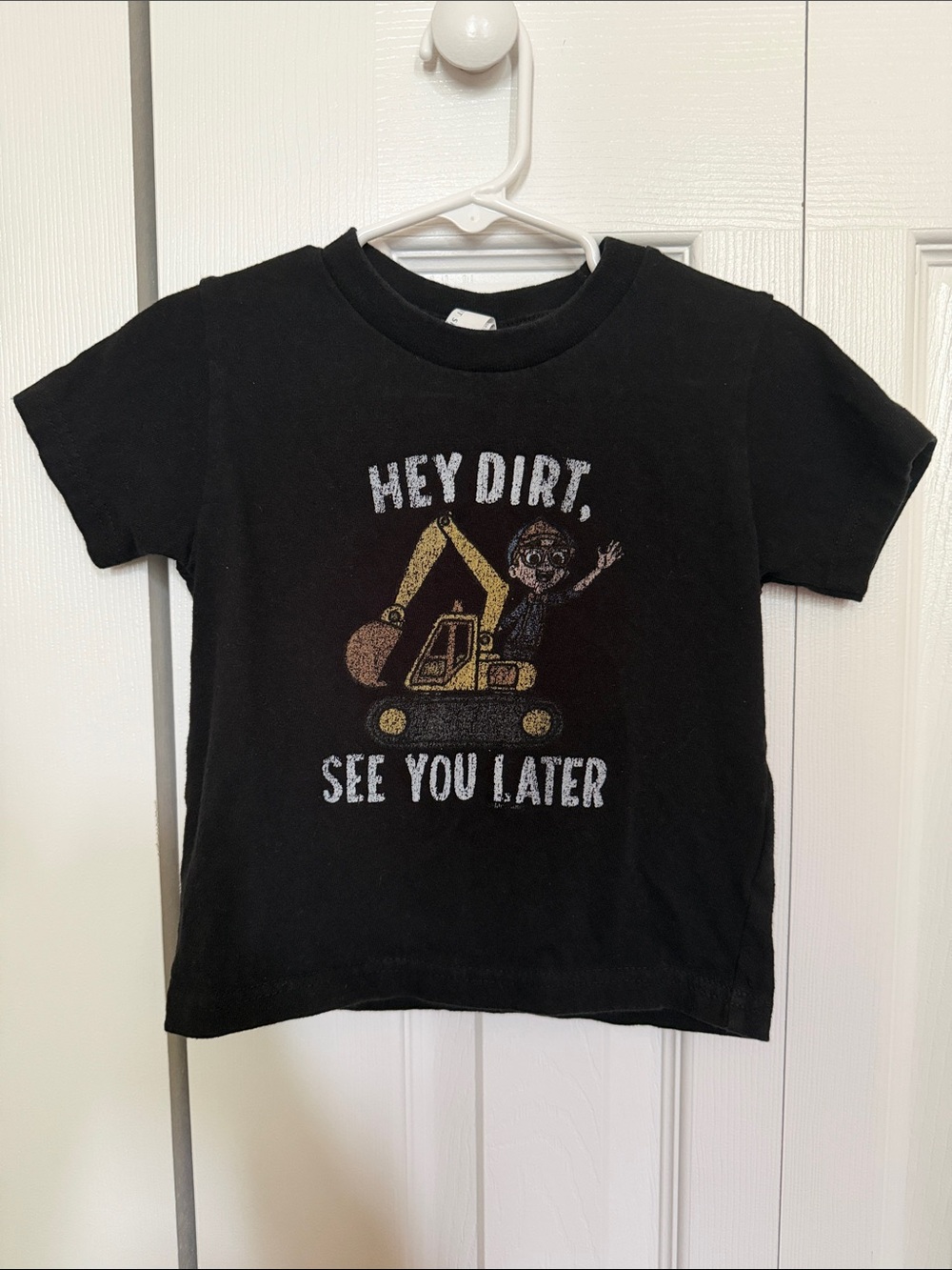 Blippi Black Graphic Tee - Hey Dirt, See You Later, Size 3